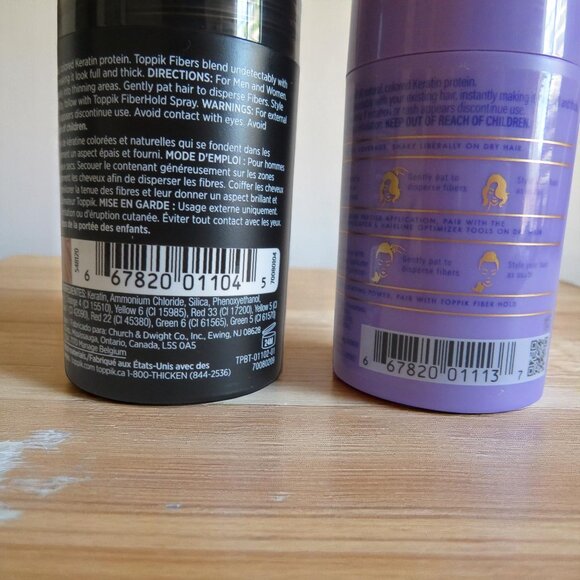 TOPPIK Set of 2 - Hair Building Fibers (Lt. Brown) & Hair Filler (Med. Brown) - Picture 4 of 5